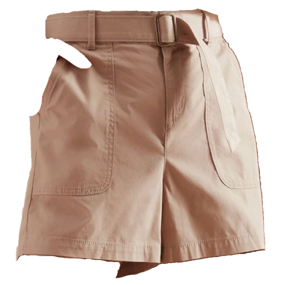 Banana Republic Beige Belted Utility Shorts – Spring Layering Staple | Size 8